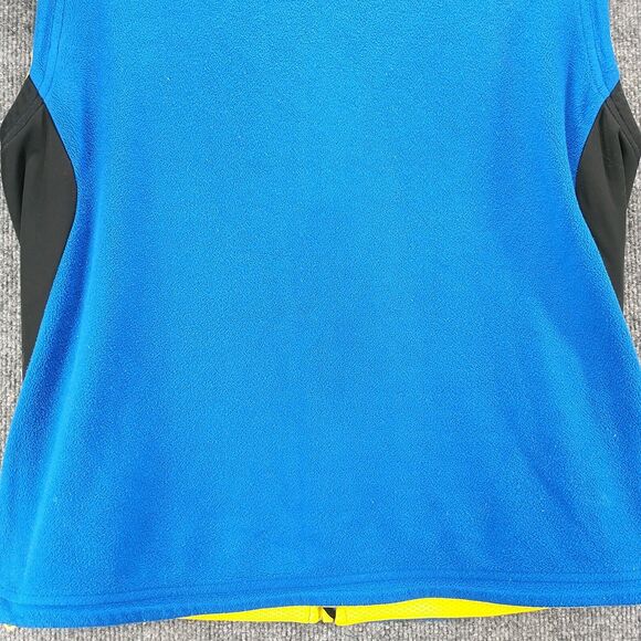 Ralph Lauren RLX Men's Zip Up Fleece Vest Blue Black Medium Zipped Pockets - Picture 8 of 13